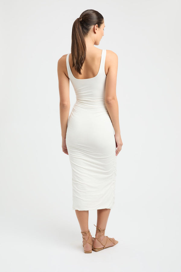 Kookai Brittney Deep Vee Dress Coconut Milk