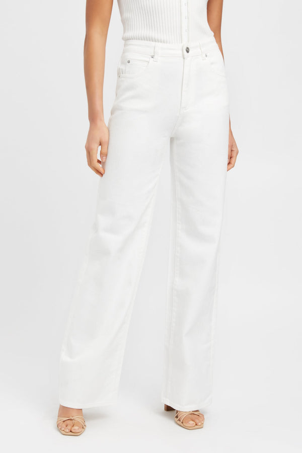 Kookai Bronte Wide Leg Jean Ecru