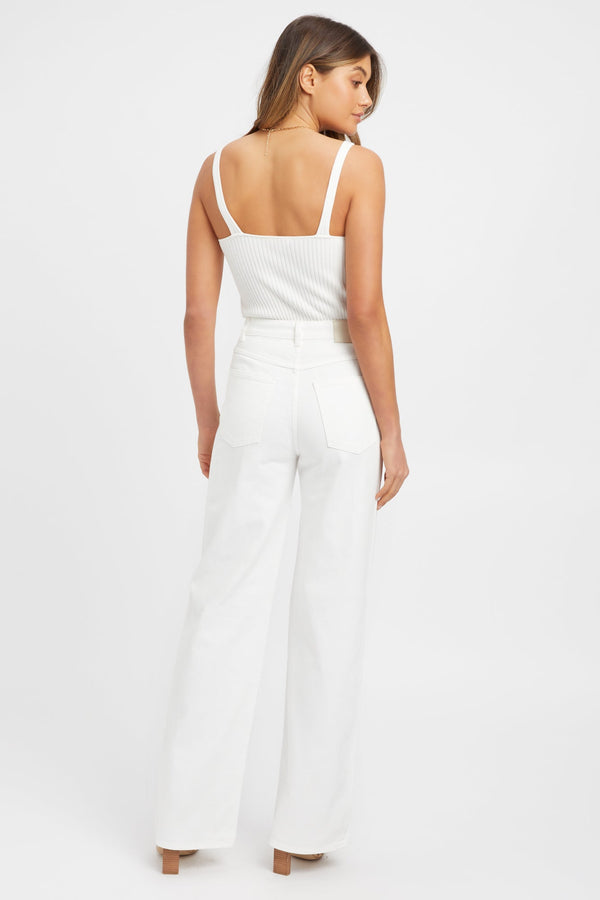 Kookai Bronte Wide Leg Jean Ecru