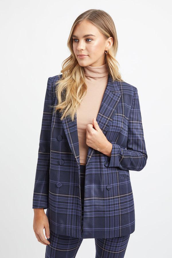 kookai Brooklyn Check Blazer Multi
