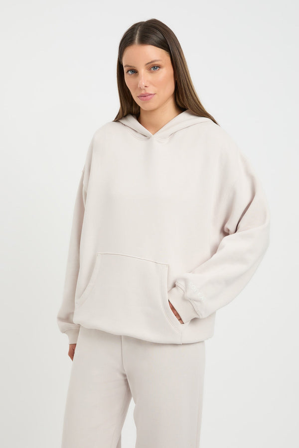 Kookai Brushed Axel Hoodie Pearl Grey