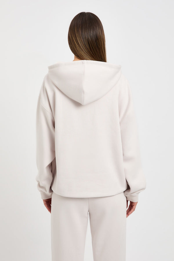 Kookai Brushed Axel Hoodie Pearl Grey