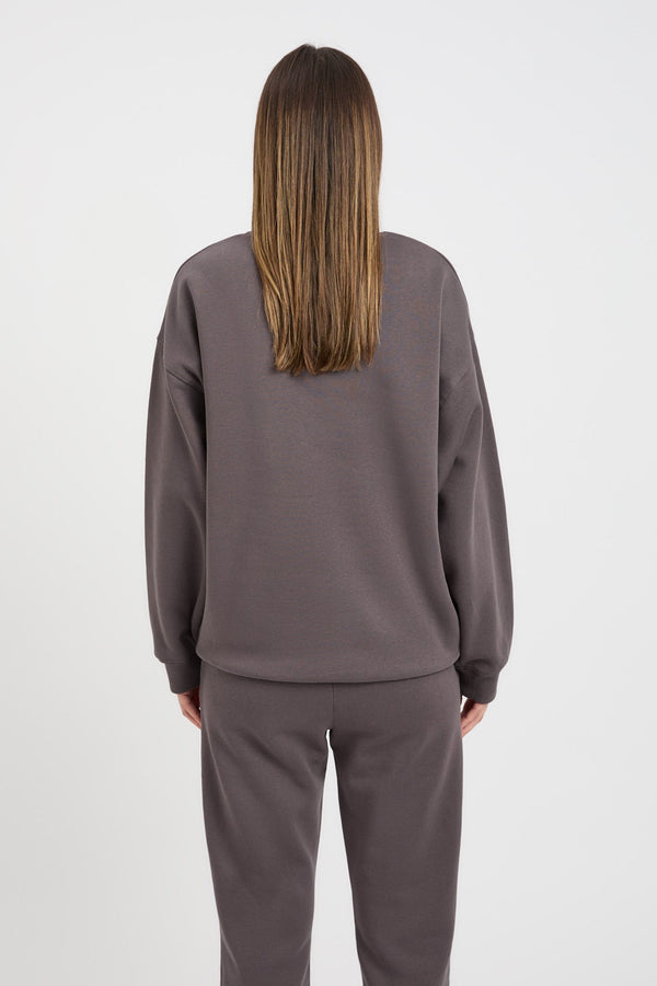 Kookai Brushed Axel Sweatshirt Charcoal