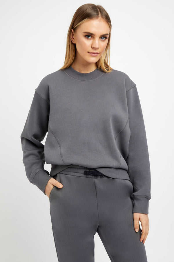 Kookai Brushed Braidy Sweatshirt Grey Sky