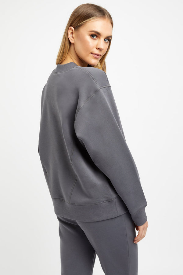 Kookai Brushed Braidy Sweatshirt Grey Sky