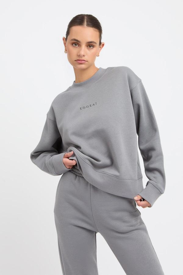 Kookai Brushed Eleni Sweater Sterling Grey