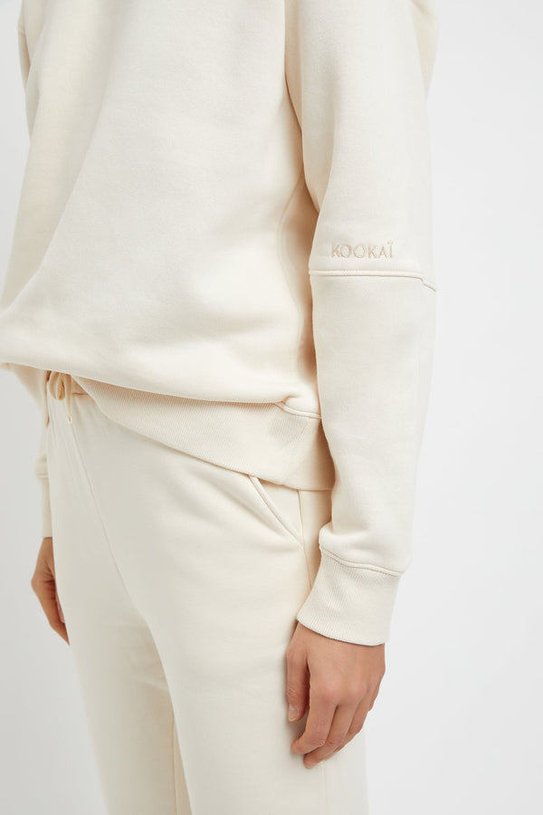 Kookai Brushed Ember Hoodie Buttercream