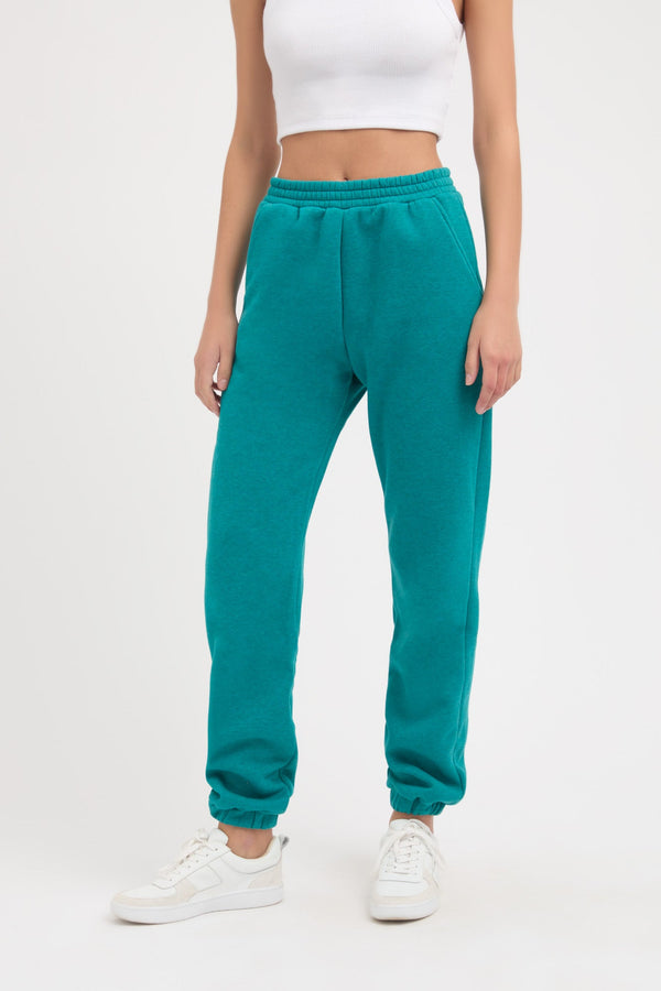 Kookai Brushed Frankie Track Pant Teal Green Marle