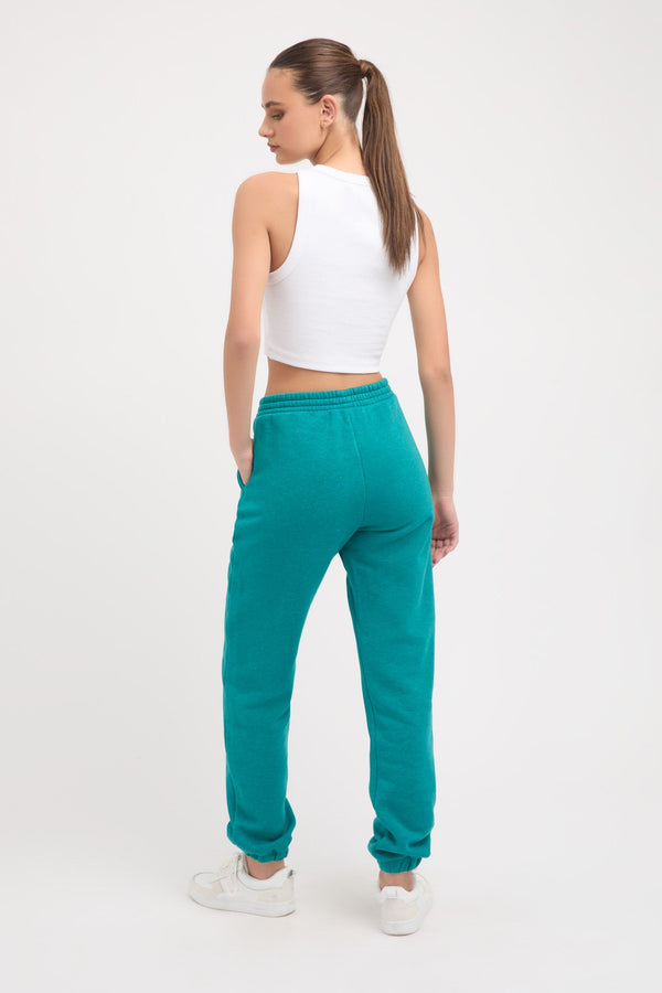Kookai Brushed Frankie Track Pant Teal Green Marle