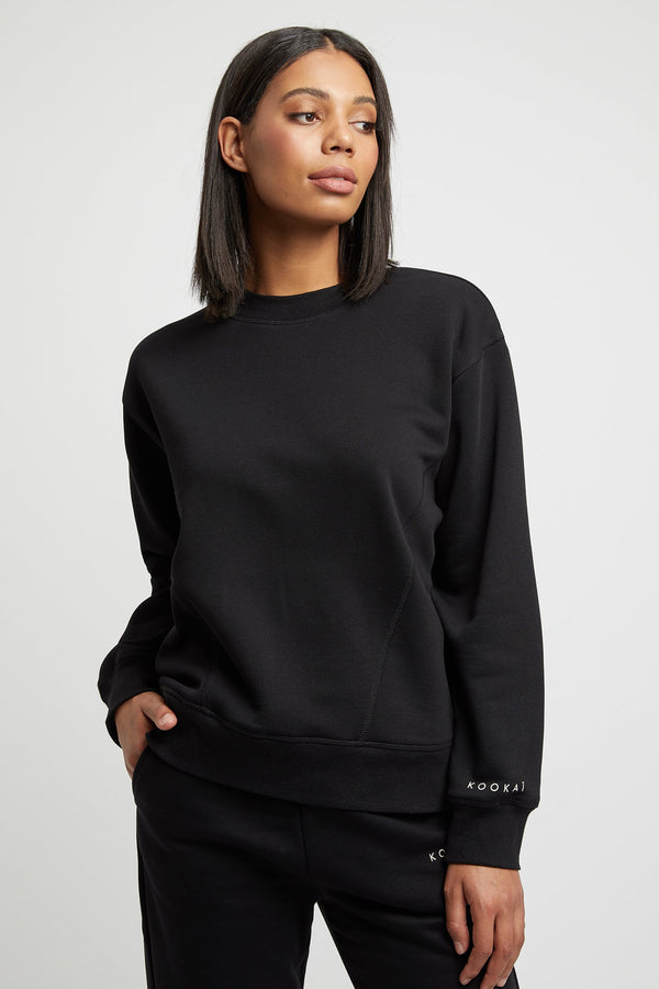 kookai Brushed Jenna Sweatshirt Black