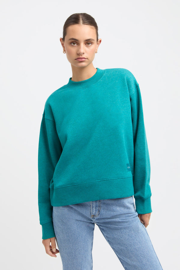 Kookai Brushed Lana Sweater Teal Green Marle