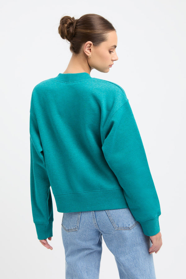 Kookai Brushed Lana Sweater Teal Green Marle
