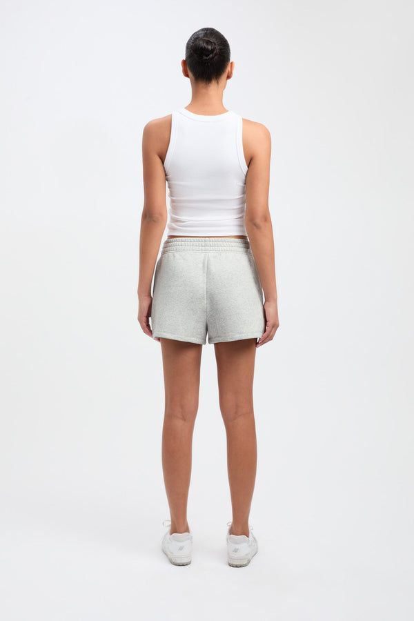 Kookai Brushed Leo Track Short Light Grey Marle