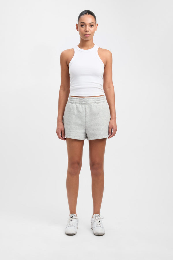 kookai Brushed Leo Track Short Light Grey Marle