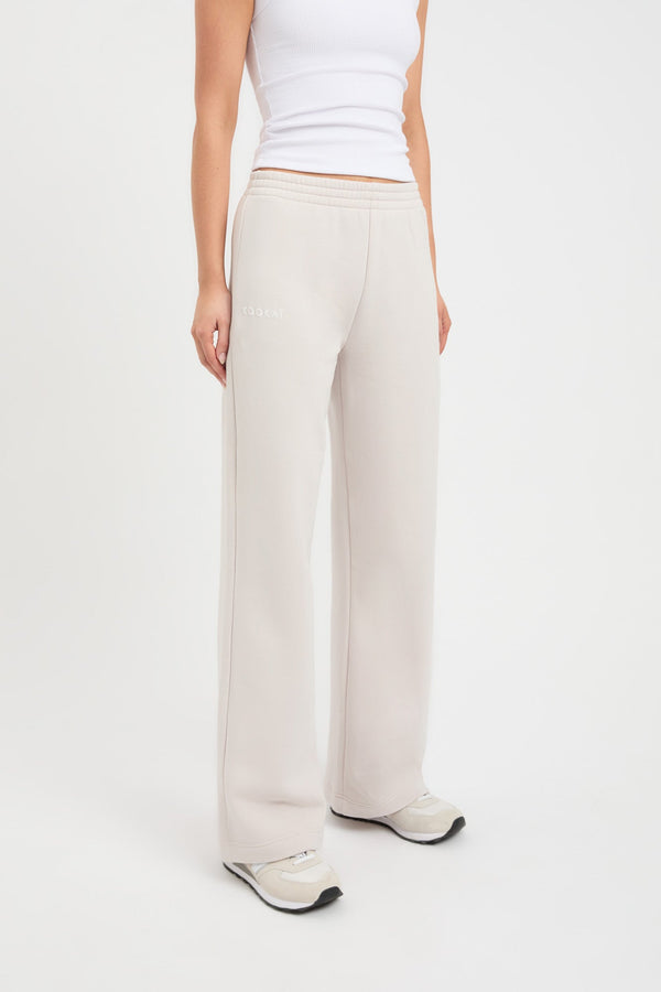 Kookai Brushed Wide Leg Trackpant Pearl Grey