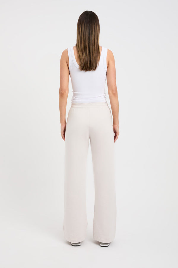 Kookai Brushed Wide Leg Trackpant Pearl Grey