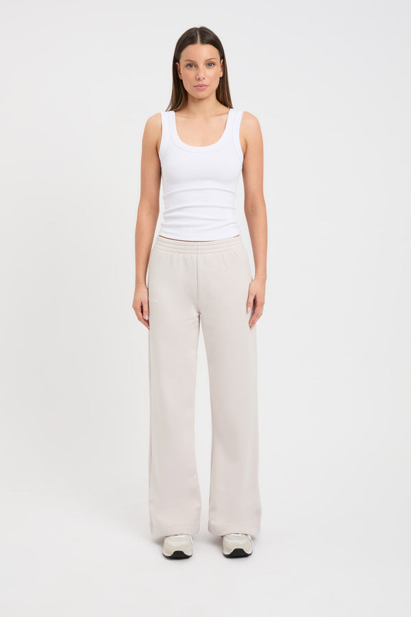 kookai Brushed Wide Leg Trackpant Pearl Grey