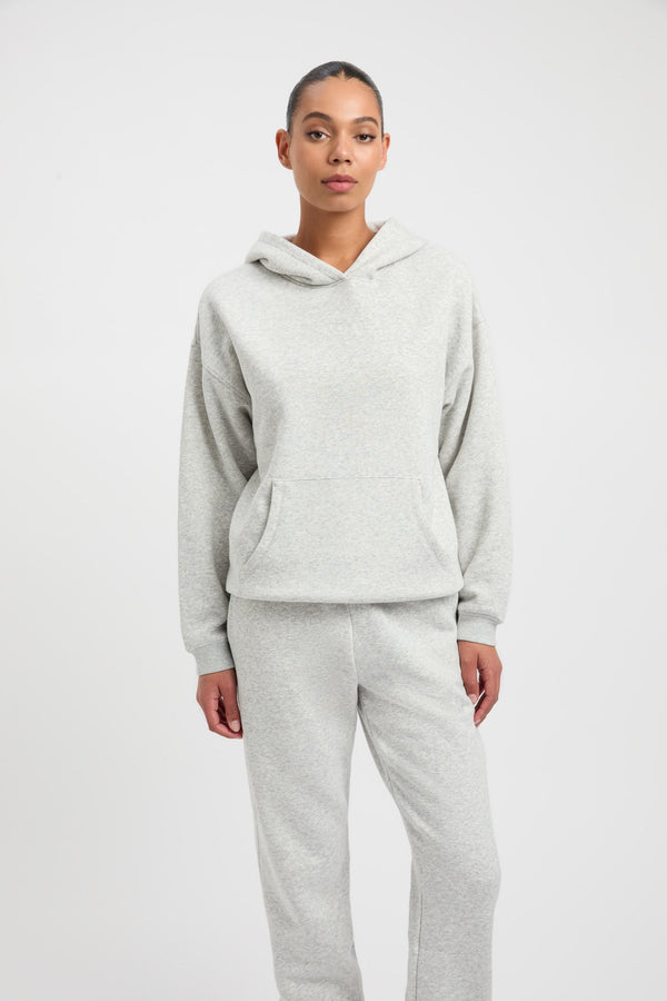 Kookai Brushed Williams Hoodie Light Grey Marle