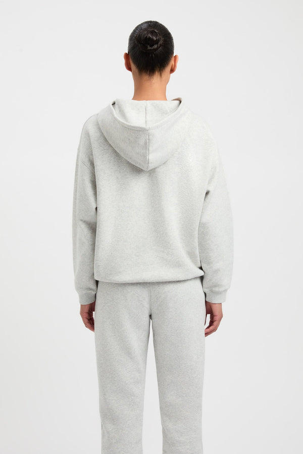 Kookai Brushed Williams Hoodie Light Grey Marle