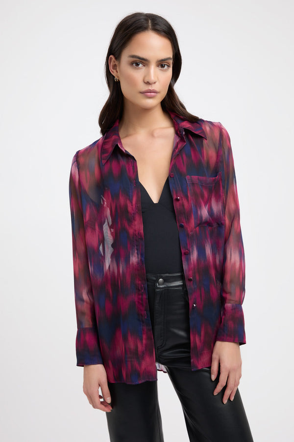 Kookai Bryn Oversized Shirt Berry