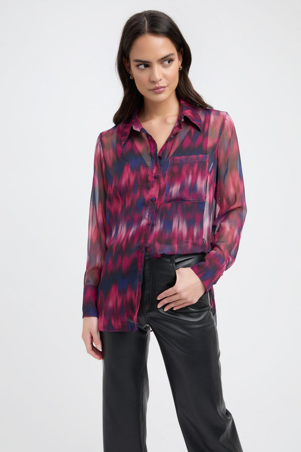 kookai Bryn Oversized Shirt Berry