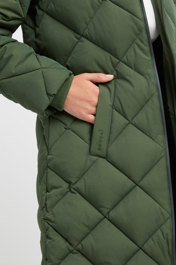 Kookai Camden Puffer Loden Green