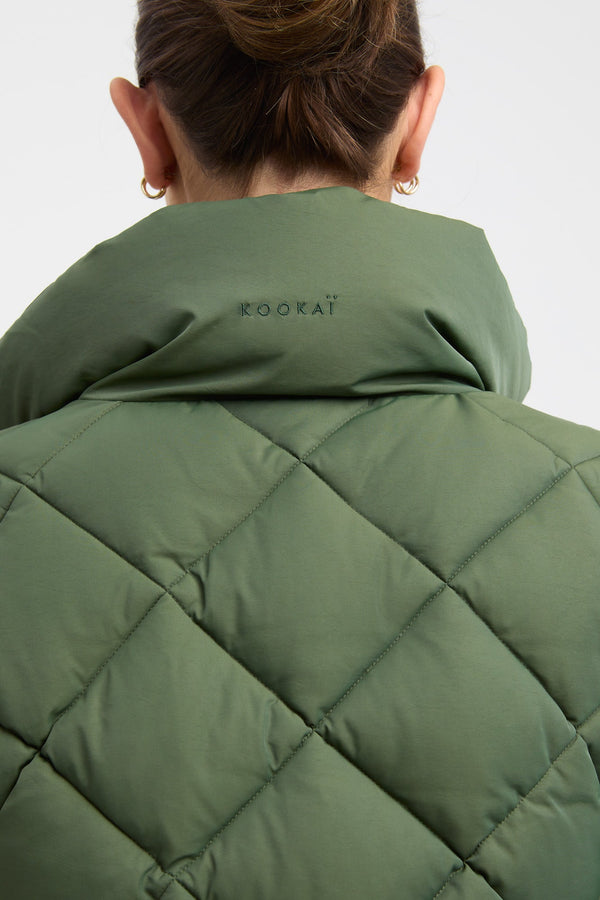 Kookai Camden Puffer Loden Green