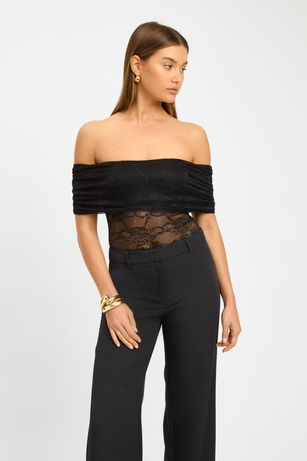 Kookai Camilla Off Shoulder Top Black