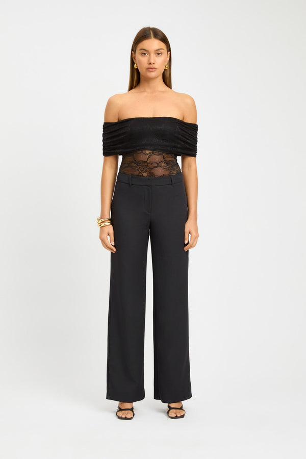kookai Camilla Off Shoulder Top Black
