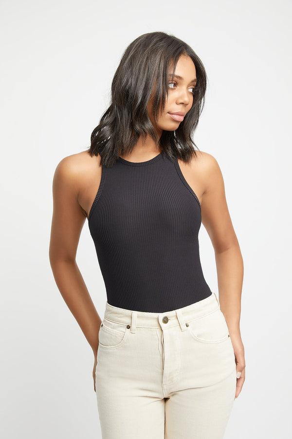 kookai Cara Racer Bodysuit Black