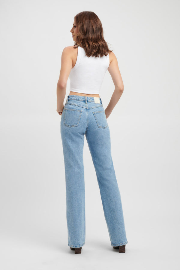 Kookai Carlen Low-Rise Jean Harbour Blue