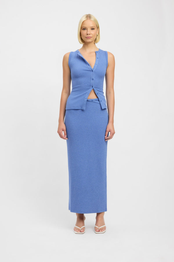 kookai Carter Maxi Skirt Blueberry Marle