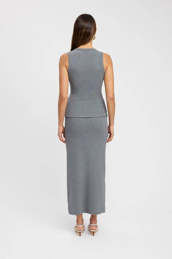 Kookai Carter Maxi Skirt Charcoal Marle