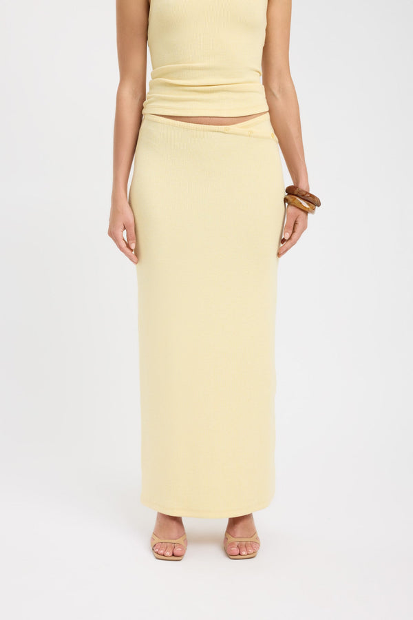 Kookai Carter Maxi Skirt Lemon Marle