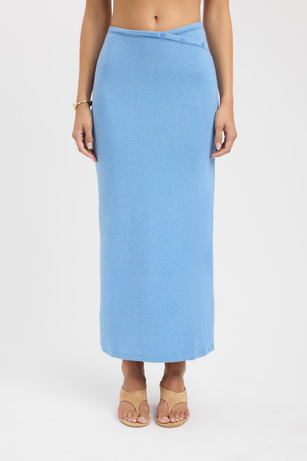 Kookai Carter Maxi Skirt Sky Blue Marle