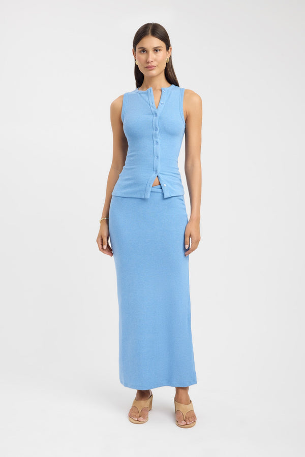kookai Carter Maxi Skirt Sky Blue Marle