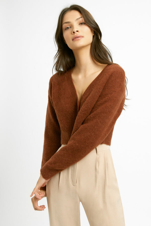 kookai Casey Button Up Cardigan Tortoise Shell