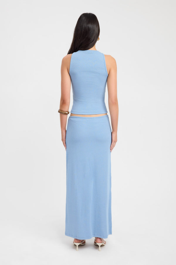 Kookai Casper Maxi Skirt Faded Denim