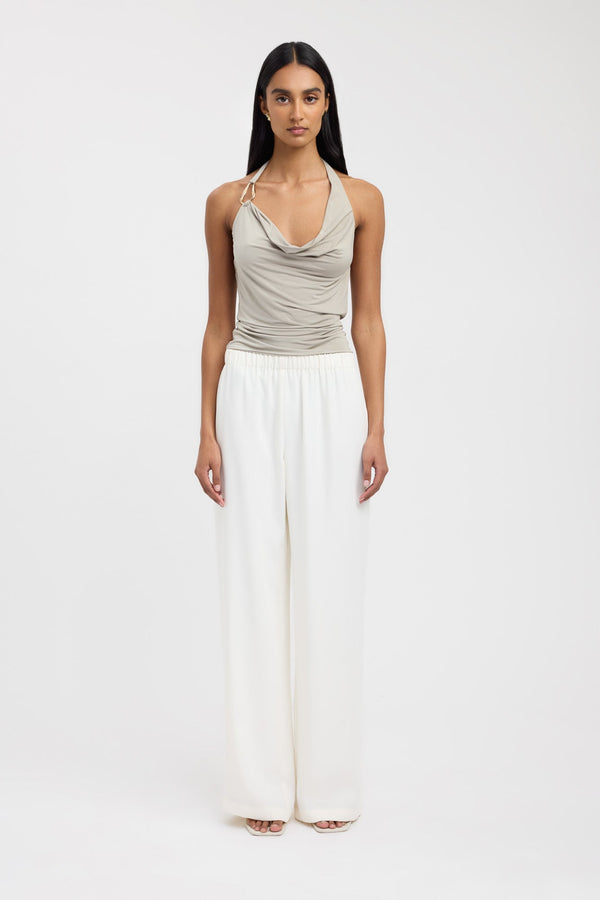 kookai Char Cowl Top Vintage Khaki