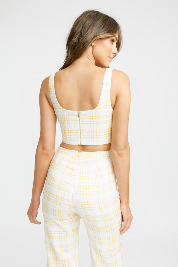 Kookai Checker Crop Top Multi