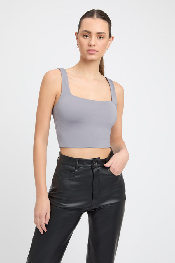 kookai Christina Crop Sterling Grey