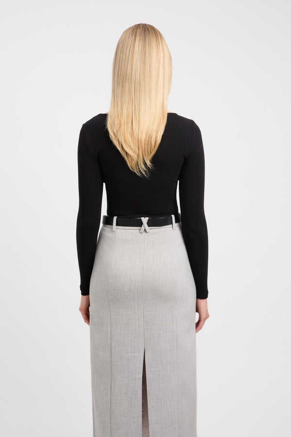 Kookai Cindy Long Sleeve Top Black