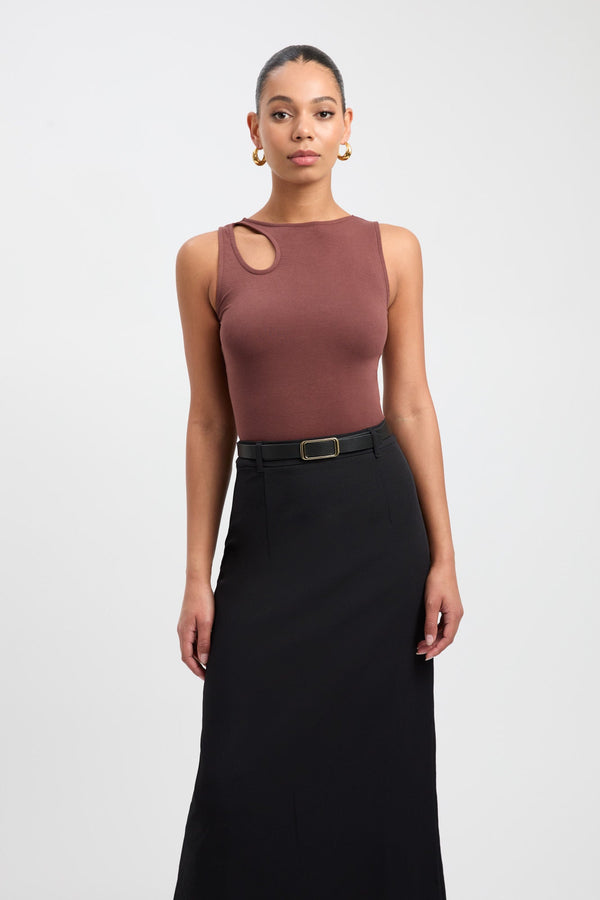 Kookai Cindy Tank Brown Stone