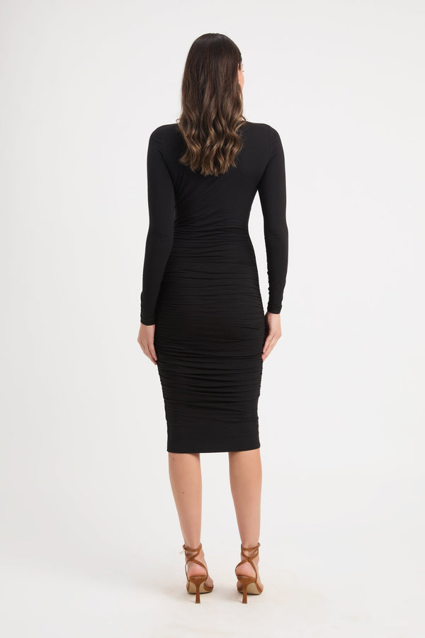 Kookai Claire Long Sleeve Dress Black