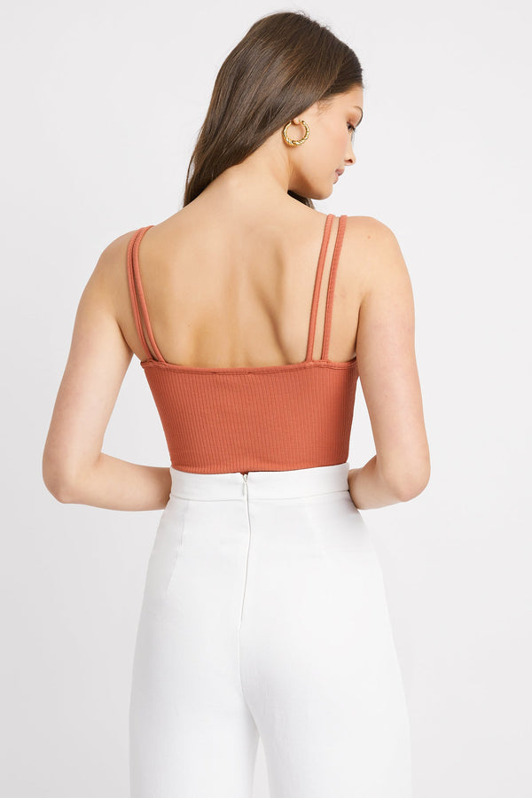 Kookai Clara Tank Burnt Ochre