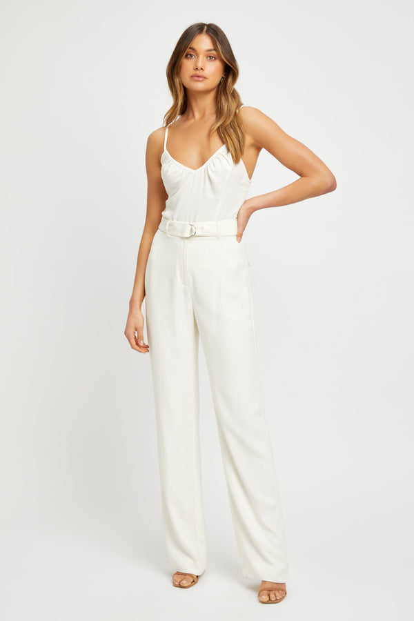 kookai Clarisa D-Ring Pant Natural White