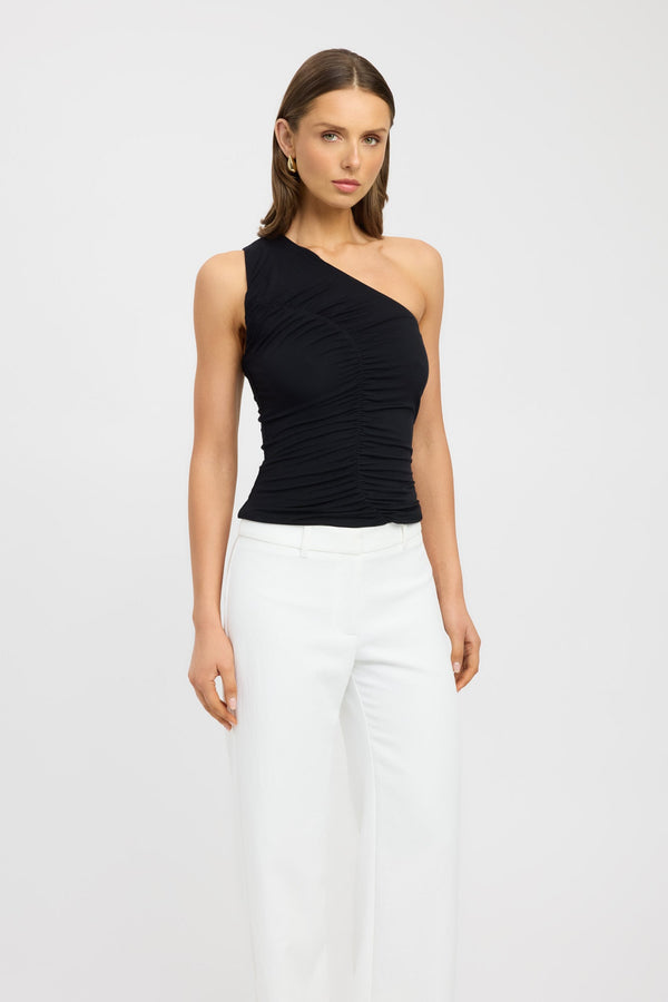 Kookai Coco Rouched Top Black