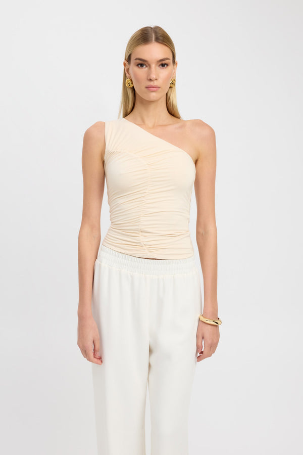 Kookai Coco Rouched Top Butter Cream