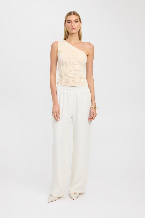 kookai Coco Rouched Top Butter Cream