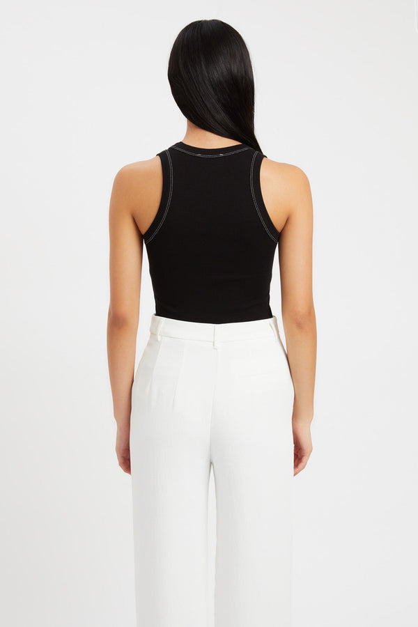 Kookai Contrast Tank Black